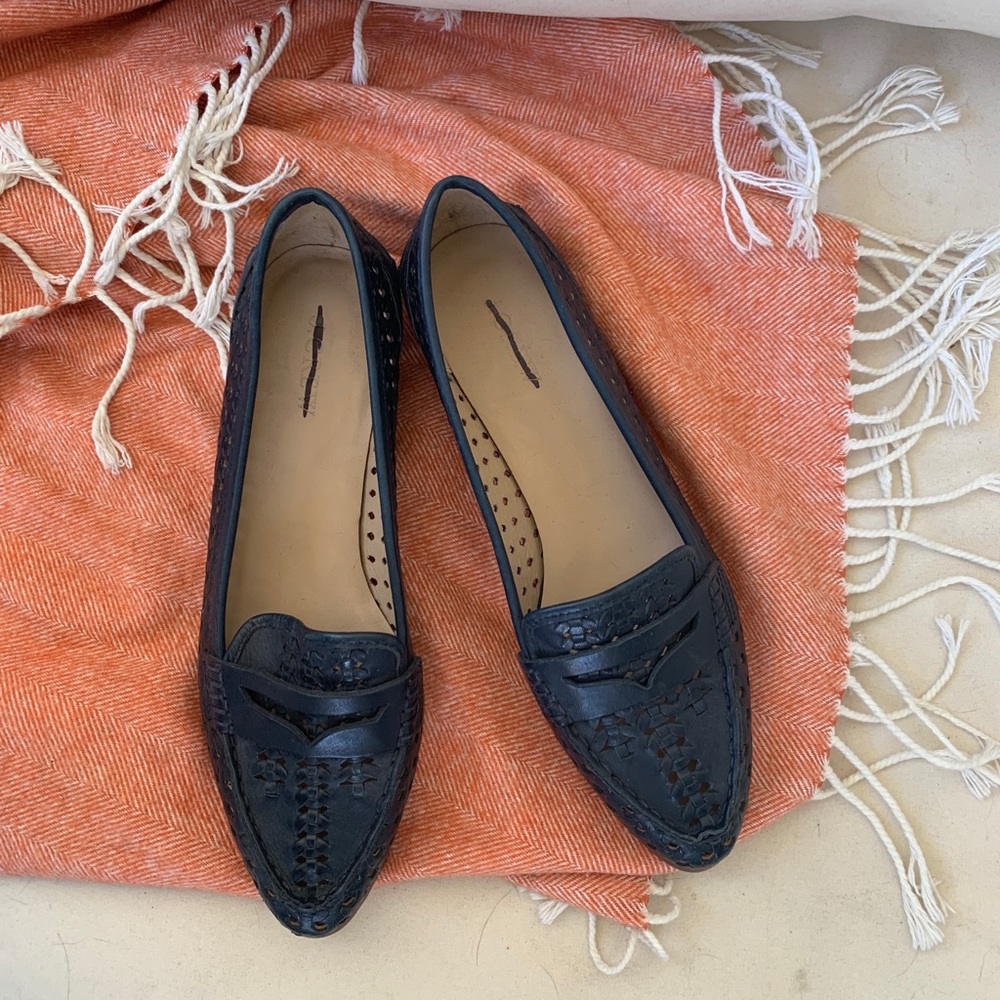 JCrew Woven Leather loafer - 8